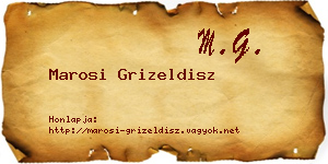 Marosi Grizeldisz névjegykártya